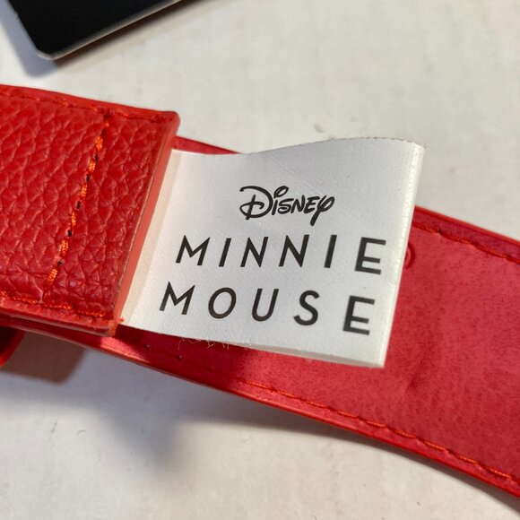 Disney Minnie Mouse Vegan Faux Leather Red Belt Womens Size Medium 30-36" - Picture 9 of 14
